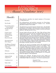 Fall 2007 Alumni Newsletter cover