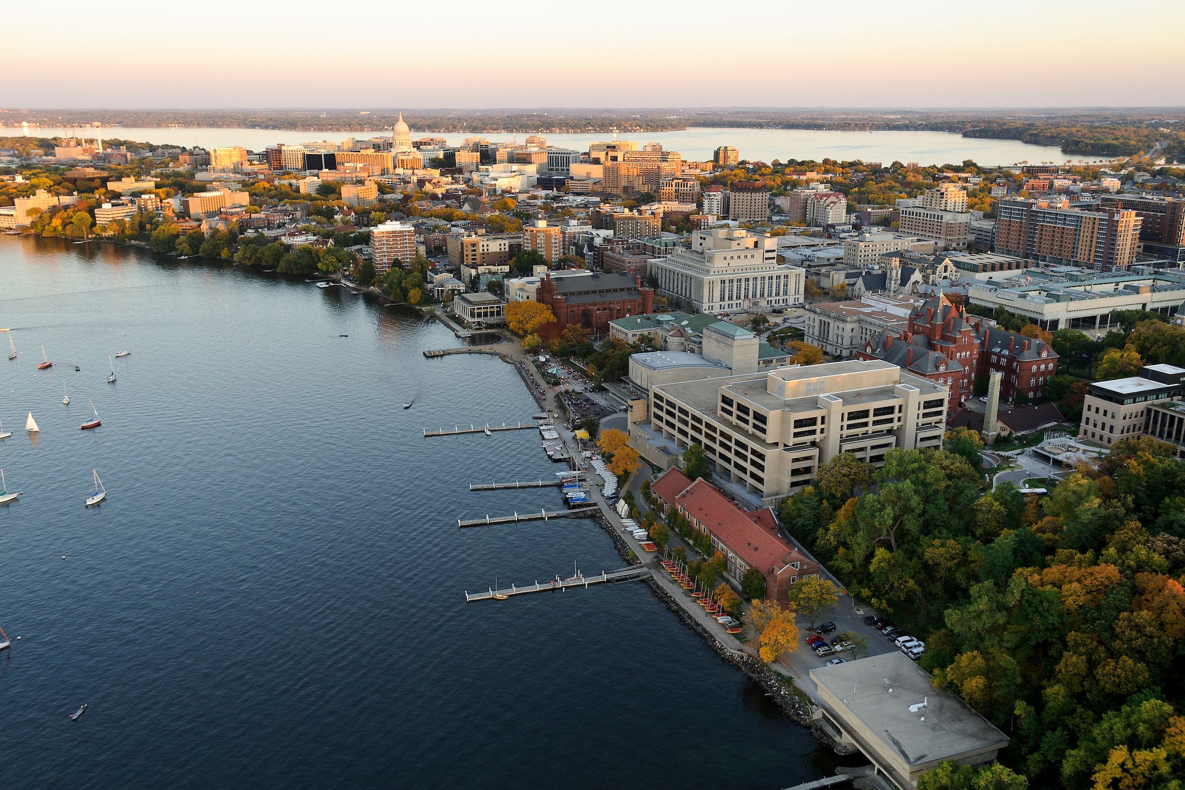 aerial image of madison, wi