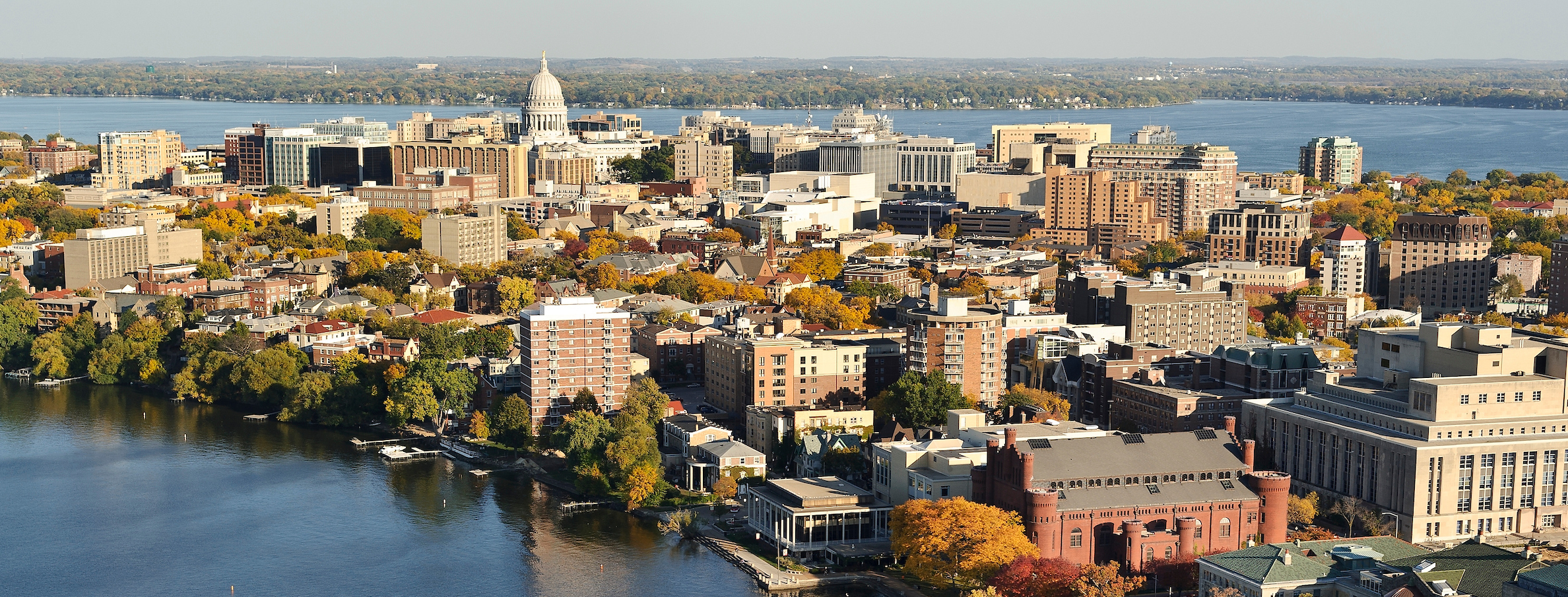 aerial view of madison wi