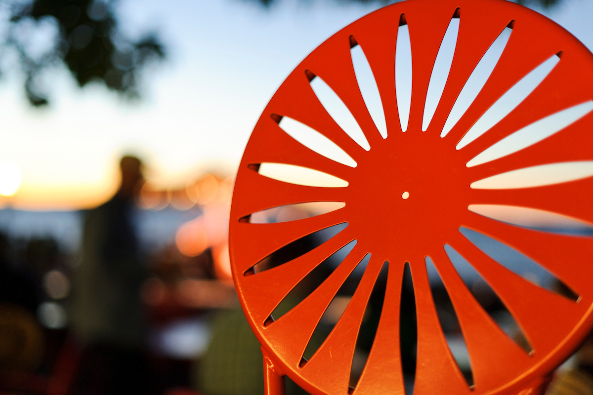 Orange terrace chair