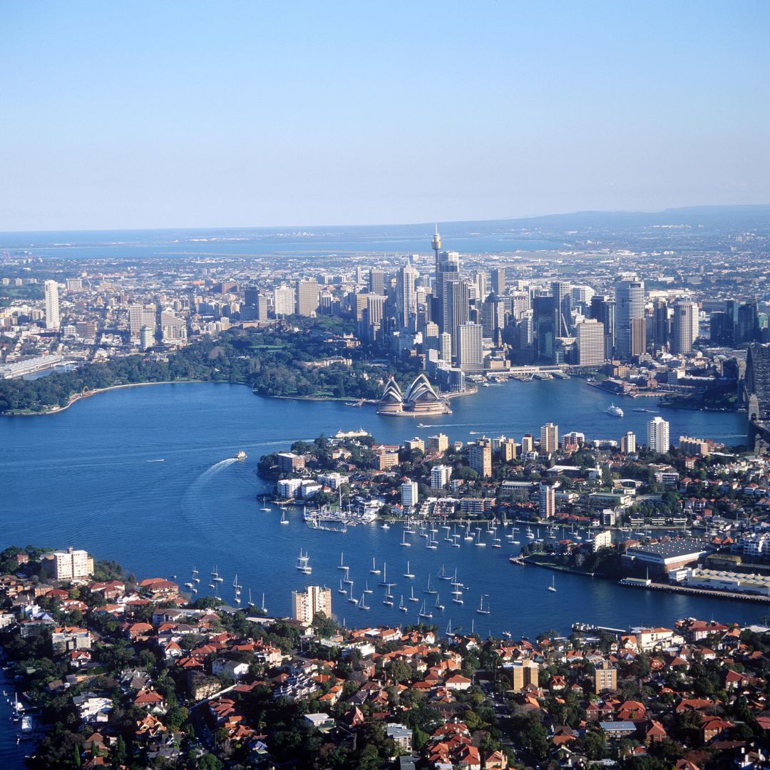 Bird-Eye view picture of Sydney, Austraillia