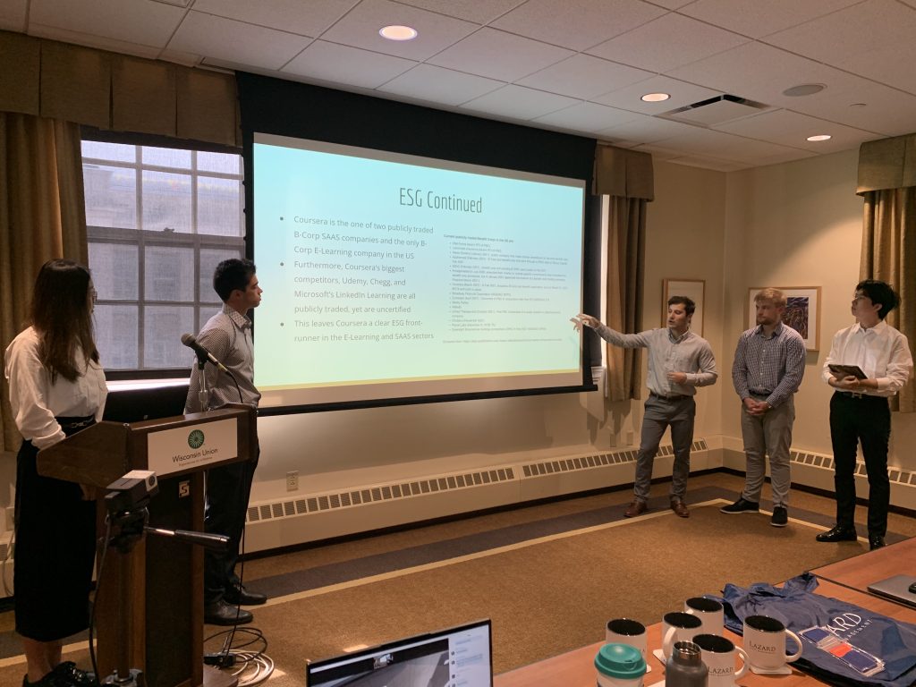 Students present their case to a panel of Economics professors for the undergraduate case competition