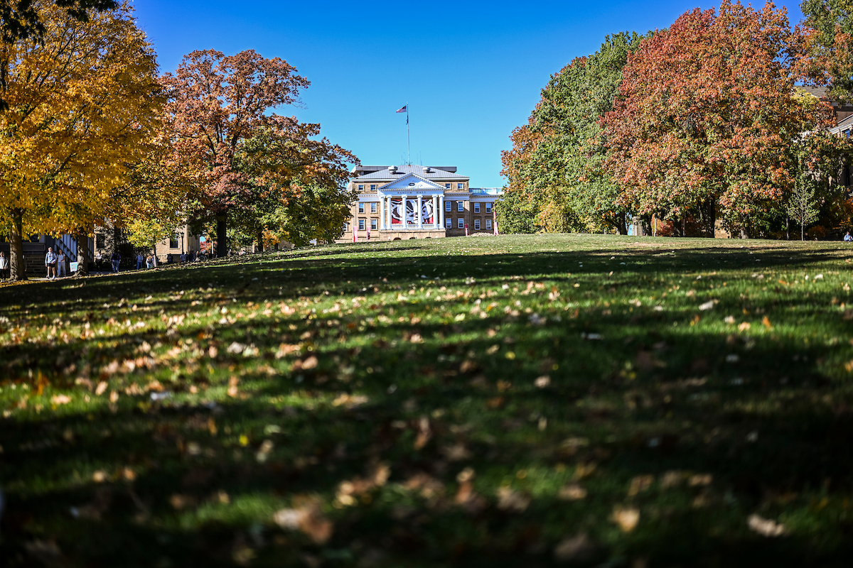 Uphill shot of Bascom Hall.